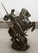 Saint George Slaying the Dragon, 1871, Emmanuel Frémiet, French, 1824-1910, France, Bronze, 49.9 ×