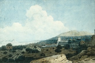 Near Tivoli, 1777, Thomas Jones, Welsh, 1742-1803, Wales, Watercolor over graphite with gum arabic