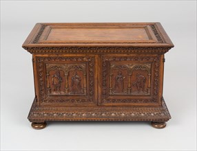 Cabinet, 17th or 19th century, Germany or Netherlands, Germany, Walnut, gilt mounts, 37.5 x 58.4 x