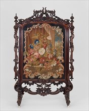 Fire Screen, c. 1855, American, 19th century, New York or Boston, Boston, Rosewood and white pine