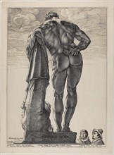 The Farnesian Hercules, plate one from Three Famous Antique Sculptures, c. 1592, Hendrick Goltzius