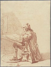 An Artist Sketching in His Studio, 1771/1772, François-André Vincent, French, 1746-1816, France,