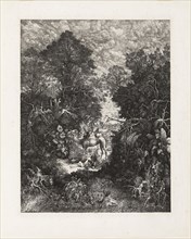 The Good Samaritan, 1861, Rodolphe Bresdin, French, 1825-1885, France, Lithograph on white China