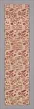 Panel, c. 1720, England or France, England, silk, satin weave with supplementary patterning wefts