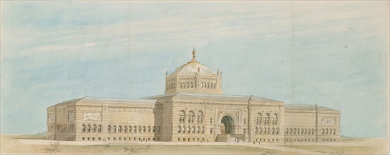 World’s Columbian Exposition Fine Arts Museum, Chicago, Illinois, Perspective, c. 1890–1891, John