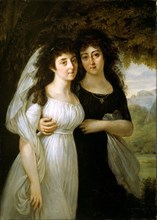 Portrait of the Maistre Sisters, 1796, Antoine-Jean Gros, French, 1771-1835, France, Oil on canvas,