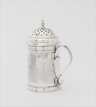 Pepper Box, c. 1720, William Cowell, Sr., American, 1682/83–1736, Boston, Boston, Silver, 10.2 × 5