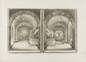 The Grotto of Pan and Fame, 1653/55, Stefano della Bella, Italian, 1610-1664, Italy, Etching on