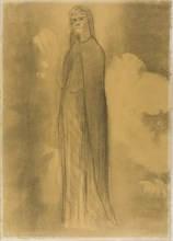 Beatrice, c. 1892, Odilon Redon, French, 1840-1916, France, Charcoal with stumping and erasing on
