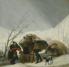 Winter Scene, c. 1786, Francisco José de Goya y Lucientes, Spanish, 1746-1828, Spain, Oil on