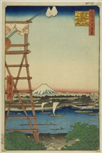 Ryogoku Ekoin and Moto-Yanagi Bridge (Ryogoku Ekoin Moto-Yanagibashi), from the series One Hundred