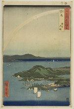 Tsushima Province: Clear Evening on the Coast (Tsushima, kaigan yubare), from the series Famous