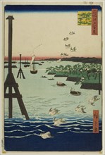 View of Shiba Bay (Shibaura no fukei), from the series One Hundred Famous Views of Edo (Meisho Edo