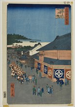 Shitaya Hirokoji, from the series One Hundred Famous Views of Edo (Meisho Edo hyakkei), 1856,