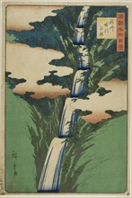 The Nunobiki Waterfall, Sesshu Province (Sesshu Nunobiki no taki), from the series One Hundred