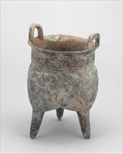 Tripod Food Container (Li), Shang dynasty, Erligang period (c. 1500–1400 B.C.), China, Bronze, H.