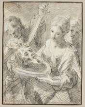 Salomé, 1605/10, Hans von Aachen, German, c. 1552-1615, Germany, Black chalk and brush and gray