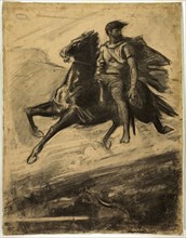 Man Riding a Horse through the Air, 1860–70, Nicolas-François Chifflart, French, 1825-1901, France,