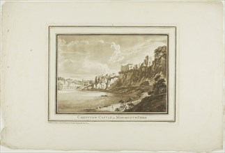 Chepstow Castle in Monmouth Shire, from Twelve Views in Aquatinta from Drawings taken on the Spot