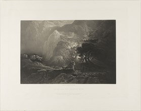 Moses and the Burning Bush, from Illustrations of the Bible, 1833, John Martin, English, 1789-1854,