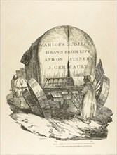A Horse-Drawn Wagon, Title Page for the English Series, 1821, Jean Louis André Théodore Géricault