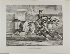 Horses Exercising, plate 6 from Various Subjects Drawn from Life on Stone, 1821, Jean Louis André