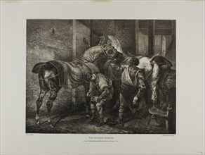 The English Farrier, plate 10 from Various Subjects Drawn from Life on Stone, 1821, Jean Louis