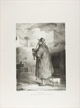 The Piper, plate 1 from Various Subjects Drawn from Life on Stone, 1821, Jean Louis André Théodore