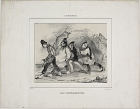 The Landscape Painters, 1833, Pierre François Eugène Giraud, French, 1806-1891, France, Lithograph