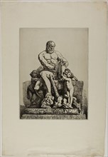Hercules, plate one from Twelve Etchings by Chifflart, 1865, Nicholas-François Chiffart (French,