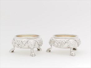 Pair of Salt Dishes, 1751, David Hennell, English, 1712–1785, London, England, London, Silver, 4.5