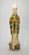 Standing Official, Style of Tang dynasty (619–907), China, Earthenware with three color (sancai)