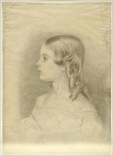 Profile Portrait of a Girl, n.d., Paul A. Mulready, English, 1827-1855, England, Graphite and black