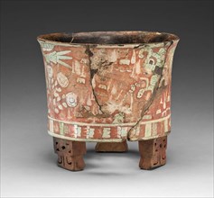 Tripod Vessel with a Blowgunner Scene, A.D. 300/500, Teotihuacan, Teotihuacan, Mexico, México,