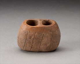 Double-Chambered Vessel, A.D. 100/700, Teotihuacan, Teotihuacan, Mexico, México, Ceramic, H. 7.3 cm