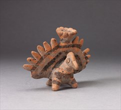 Miniature Figure in the Form of a Bird with Exaggerated Tailfeathers, c. A.D. 200, Colima, Colima,