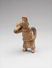 Female Figure, c. A.D. 200, Colima, Colima, Mexico, Colima state, Ceramic and pigment, H. 10.2 cm