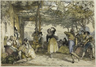 Spanish Peasants Dancing the Bolero, 1836, John Frederick Lewis, English, 1805-1876, England,