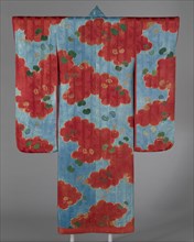 Furisode, late Edo period (1789–1868)/ Meiji period (1868–1912), 19th century, Japan, Silk, satin