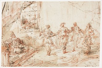 Harem Scene, n.d., Francesco Guardi, Italian, 1712-1793, Italy, Pen and brown and black ink, brush