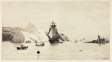 Arctic Seascape, n.d., William Bradford, American, 1823-1892, United States, Etching on cream wove
