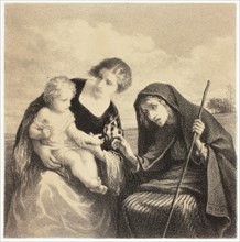 The Fortune Teller, 1857, William Morris Hunt, American, 1824-1979, United States, Lithograph with