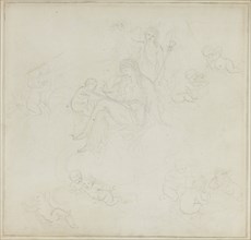 Venus with Putti, n.d., Giovanni Battista Cipriani, Italian, 1727-1785, Italy, Graphite on cream
