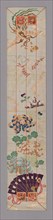 Ôhi (Stole), Meiji period (1868–1912), 1875/1900, Japan, Silk, gold-leaf-over-lacquered-paper