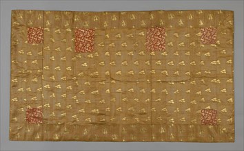 Kesa, late Edo period (1789–1868), mid–19th century, Japan, Silk and gold-leaf-over-lacquered-paper