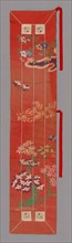Ôhi (Stole), Meiji period (1868–1912), 1875/1900, Japan, Silk and gold-leaf-over-lacquered-paper