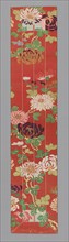Ôhi (Stole), Meiji period (1868–1912), 1875/1900, Japan, Silk and gold-leaf-over-lacquered-paper