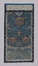 Panel (Furnishing Fabric), Qing dynasty (1644–1911), 1875/1900, Manchu, China, Center: silk and