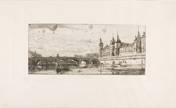 Pont-au-Change, Paris, 1854, Charles Meryon (French, 1821-1868), printed by Auguste Delâtre