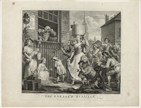 The Enraged Musician, November 1741, William Hogarth, English, 1697-1764, England, Engraving in